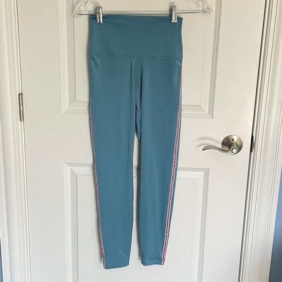 Nike Dri-Fit Blue High Rise Crochet Edge 7/8 Leggings - 47015 - Picture 5 of 11